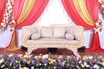 stage decoration in a party hall in india