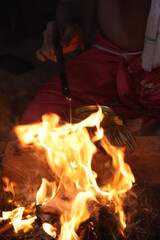 picture of fire - agni puja, a ritual of hindus