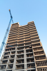 new multi-family houses against the blue sky