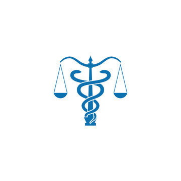 Medical law icon design. Medical consultant logo vector illustration. legal consulting nursery. 