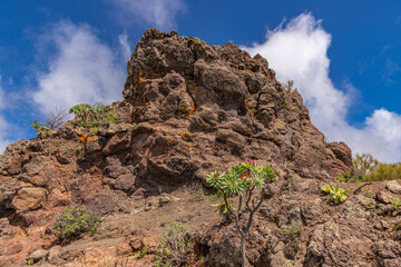 Felswand im Teno Gebirge oberhalb von Masca
