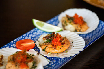A delicious and delicious western dish, pan-fried scallops