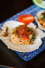 A delicious and delicious western dish, pan-fried scallops