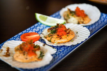 A delicious and delicious western dish, pan-fried scallops