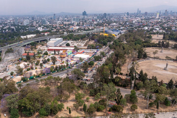 Fototapeta na wymiar Cuarta sección del Bosque de Chapultepec. CDMX. México
