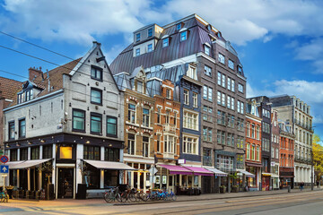 Fototapeta na wymiar Street in Amsterdam, Netherlands