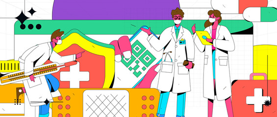 Doctor epidemic prevention and anti epidemic flat vector concept operation illustration

