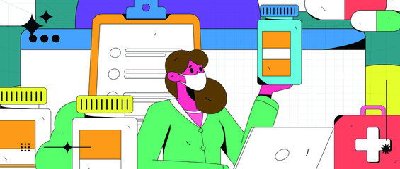 Doctor epidemic prevention and anti epidemic flat vector concept operation illustration
