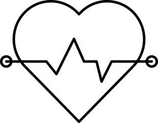 Cardiogram outline icon