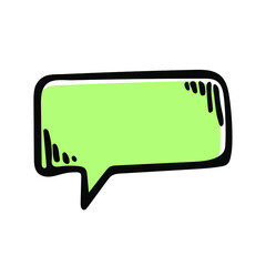 Message box sketch vector icon. Hand drawn message doodle symbol