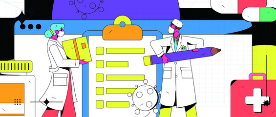 Doctor epidemic prevention and anti epidemic flat vector concept operation illustration

