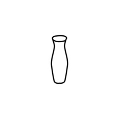 Monochrome outline sign suitable for web sites, books, banners, stores, advertisements. Editable stroke. Line icon of vase