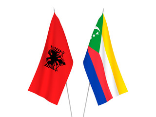 Republic of Albania and Union of the Comoros flags