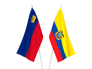 Ecuador and Liechtenstein flags