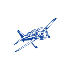 Classic Airplane design vector. Icon Symbol. Template Illustration