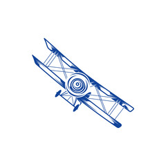 Fototapeta na wymiar Classic Airplane design vector. Icon Symbol. Template Illustration