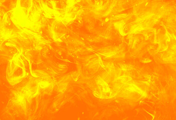Yellow Fire and Smoke overlay or background