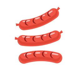 sausage fast food isolated icon