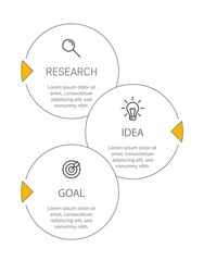 Vertical infographic design with icons and 3 options or steps. Thin line. Infographics business concept. Can be used for info graphics, flow charts, presentations, mobile web sites, printed materials.