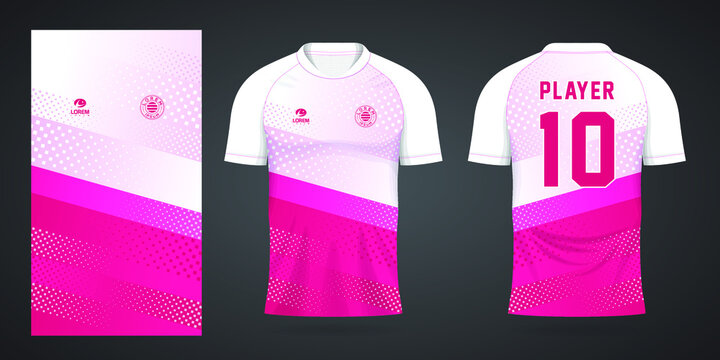 Pink Football Jersey Sport Design Template