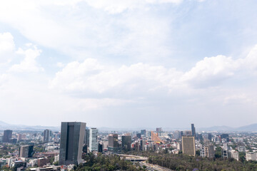 Fototapeta na wymiar Panorámica de la CDMX desde Chapultepec