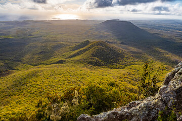 View from Mount Christoffel down to Christoffel National Park on the Caribbean island Curacao