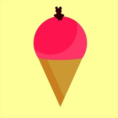 Big pink teddy bear ice cream