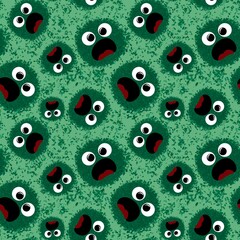 Kids seamless aliens monsters pattern for textiles and packaging and gifts and cards and linens and wrapping paper
