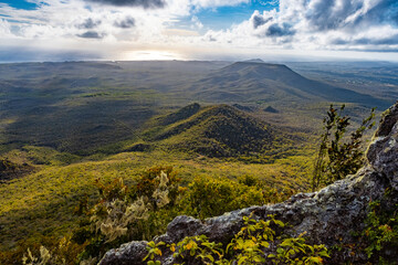 View from Mount Christoffel down to Christoffel National Park on the Caribbean island Curacao