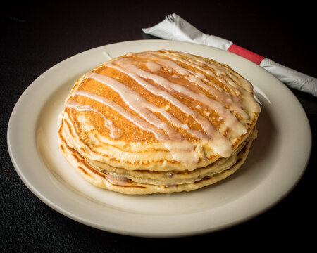 Big Apple Cinnamon Roll Pancake on a Plate
