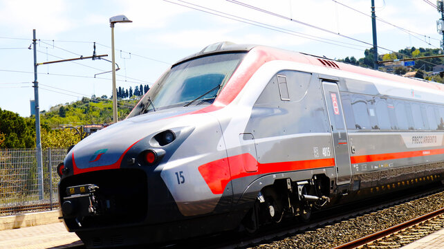 High-Speed Italian Train Frecciargento By Trenitalia, Italy