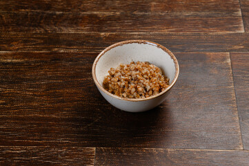 buckwheat porridge in a bowl