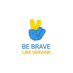 Obraz premium Pray for Ukraine sign. Illustration with colors of Ukrainian flag. Vector isolated on white 