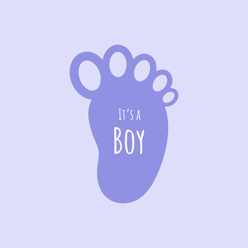 Baby footsteps vector illustration set - pairs of pink and blue footprints in flat style.