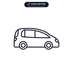 car icon symbol template for graphic and web design collection logo vector illustration