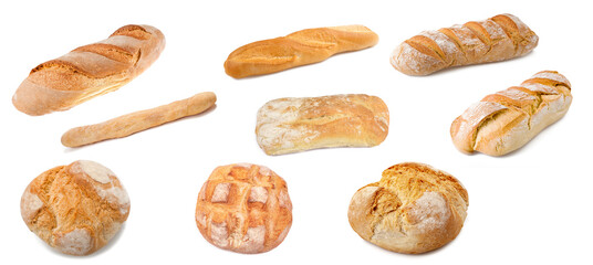 Various types of bread