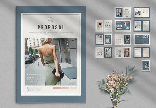 Business Proposal Offer Layout in Pale Blue