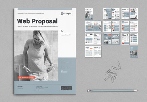 Business Proposal Offer Layout with Light Gray Elements