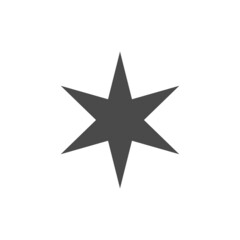 Star vector icon. Simple pictogram.