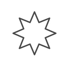 Star vector icon. Simple pictogram.