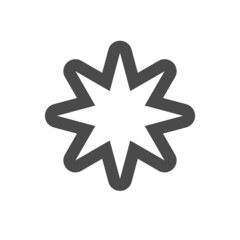 Star vector icon. Simple pictogram.