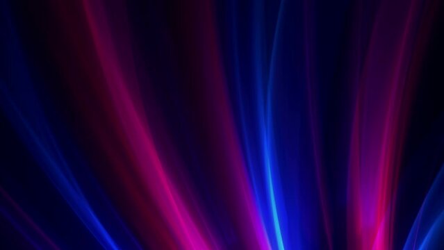 Futuristic curve gradient neon light motion loop video red-blue wave trendy animation