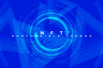 2d illustration NFT non fungible token
 