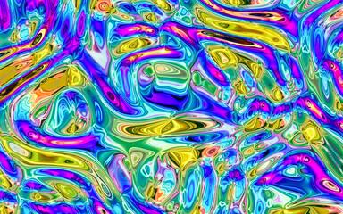 Fototapeta premium Abstract flowing liquid, 3d rendering.
