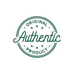 Original Authentic Product Stamp Logo Design. Vector and illustration.
