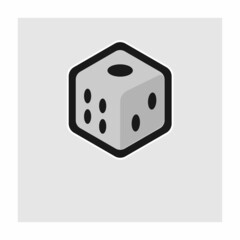 Dice logo design for your brand illustration