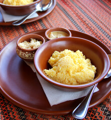 Typical cuisine of Carpathian Mountains, Ukraine