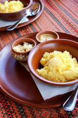 Typical cuisine of Carpathian Mountains, Ukraine