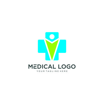 Medical health-care vector people logo design