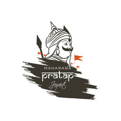 Vector illustration for Happy Maharana Pratap jayanti